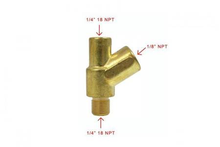 Oil pressure temperature sensor adapter Y 1/4-18NPT