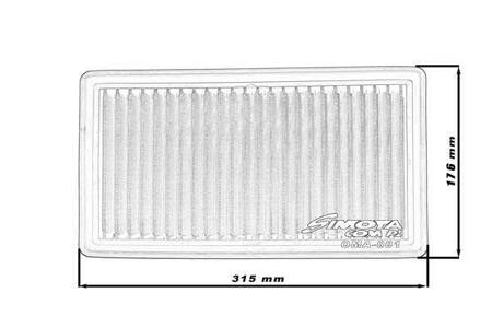 Simota Panel Filter OMA001 315x176mm