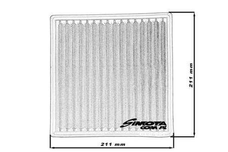 Stock replacement air filter SIMOTA OLD007 211x211mm