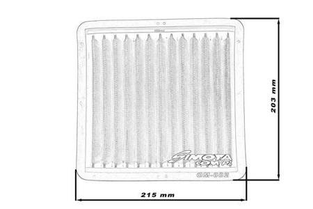 Stock replacement air filter SIMOTA OM002 215X203mm