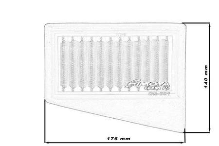 Stock replacement air filter SIMOTA OR001 176X140mm