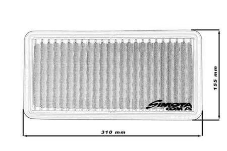 Stock replacement air filter SIMOTA OT002 310X155mm